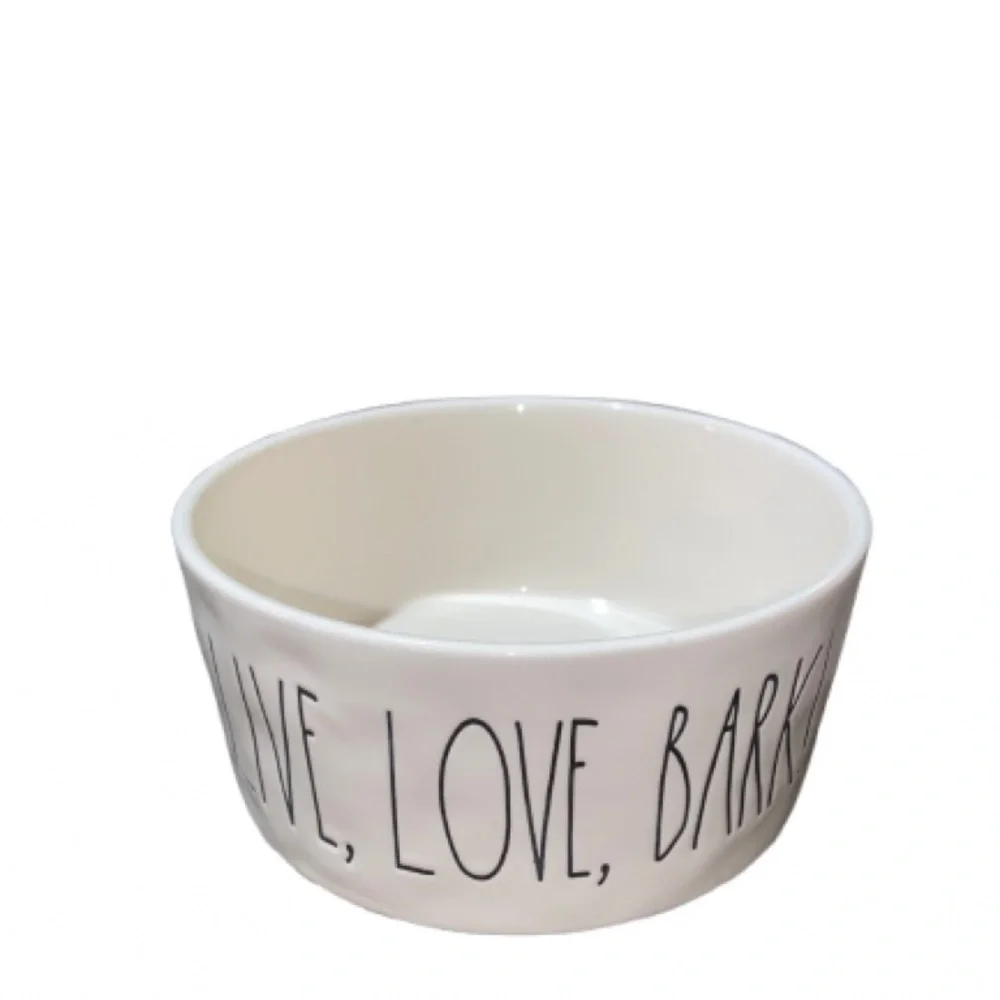 Reserved 💖 Rae Dunn Ceramic Dog Bowl LIVE LOVE BARK  NEW